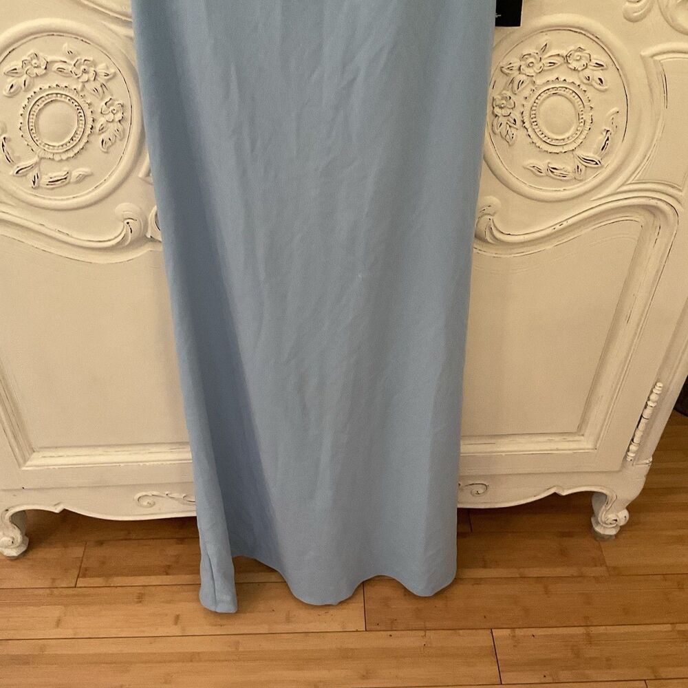 Lulu's Light Blue One-Shoulder Ruffle Maxi Dress - Picture 8 of 12